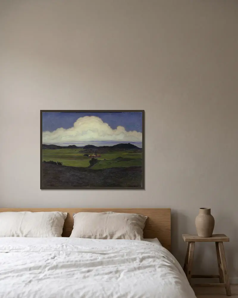 Hoga Valley, Tjörn av Karl Nordström inramad på en vägg