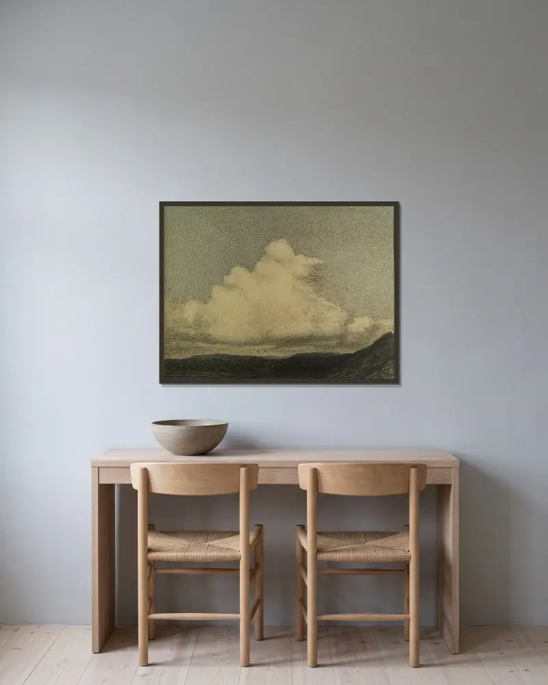 Stoupající oblaka, Karl Nordström v rámu na stěně