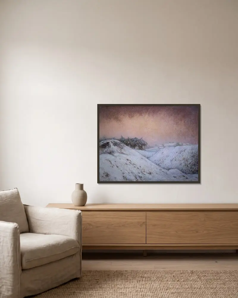 Snowfall, Karl Nordström w ramie na ścianie