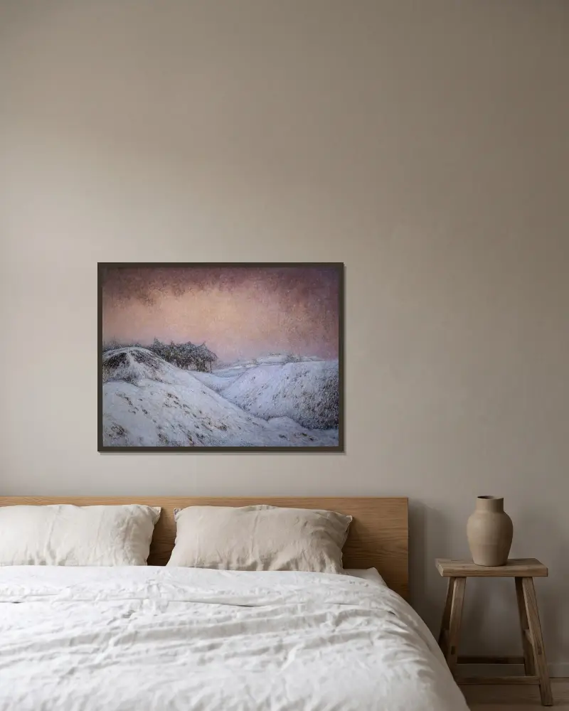 Snowfall, Karl Nordström w ramie na ścianie