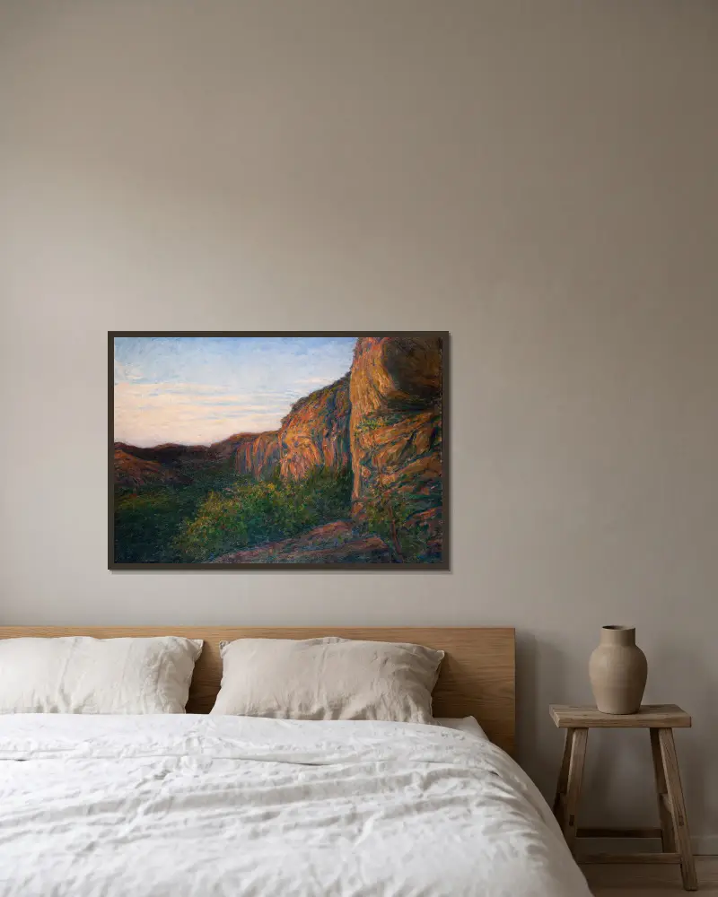 Die Lichtung von Karl Nordström gerahmt an einer Wand