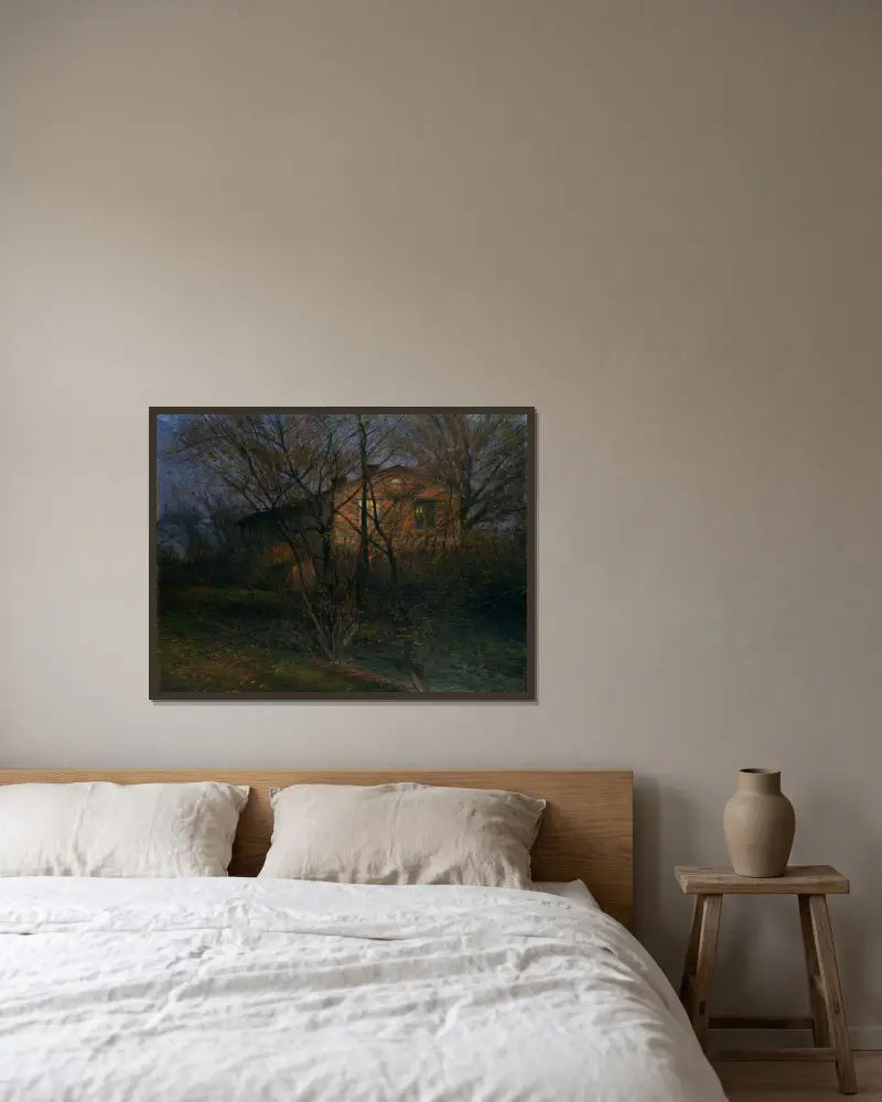 Żółty dom, Karl Nordström w ramie na ścianie