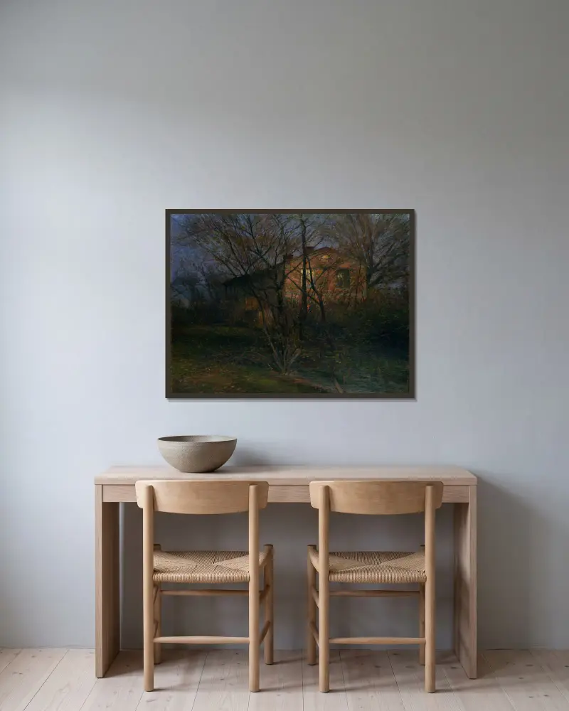 Żółty dom, Karl Nordström w ramie na ścianie