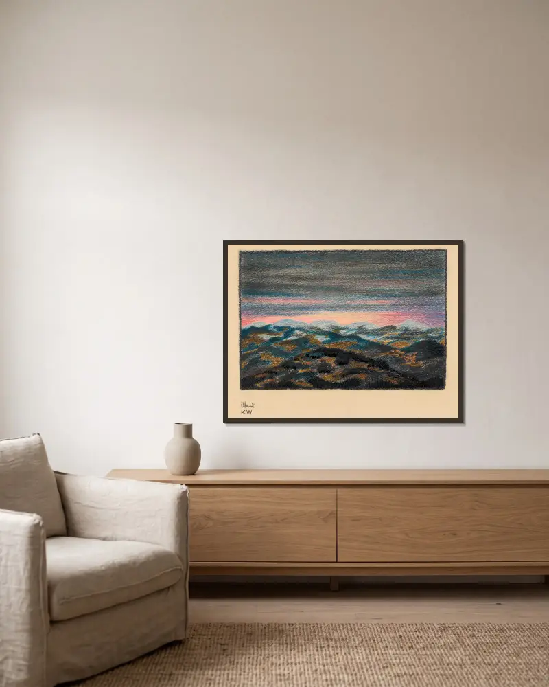 Abend, 1924 von Karl Wiener gerahmt an einer Wand
