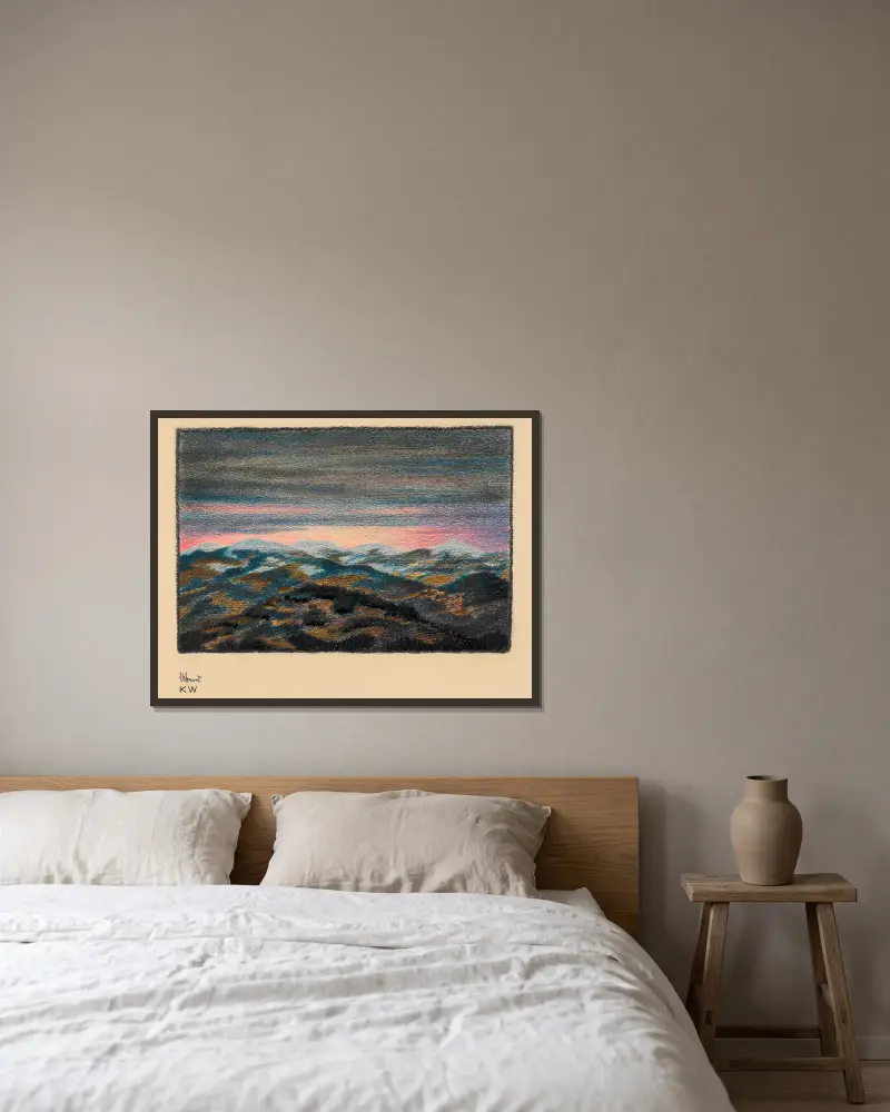 Abend, 1924 von Karl Wiener gerahmt an einer Wand