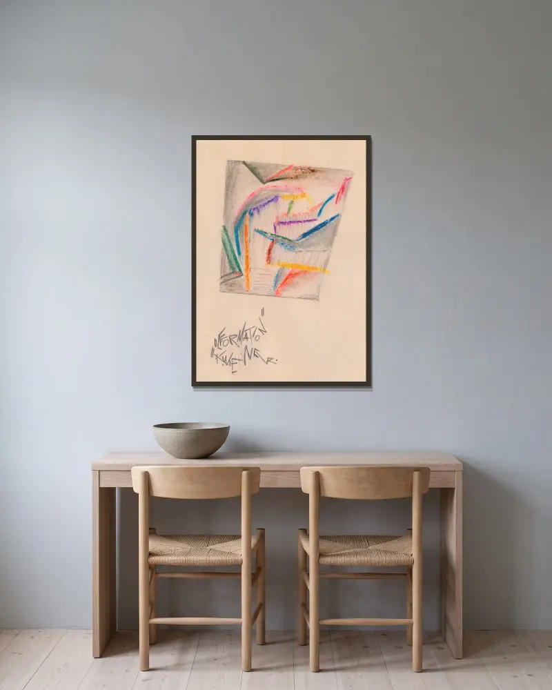 Deformation, 1921 – Nr. 1 von Karl Wiener gerahmt an einer Wand