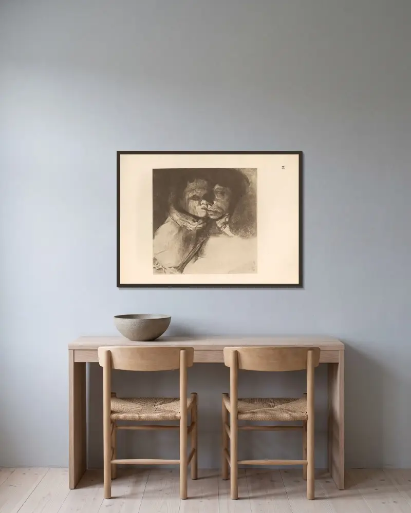 Pożegnanie, 1925 – Nr. 2, Käthe Kollwitz w ramie na ścianie