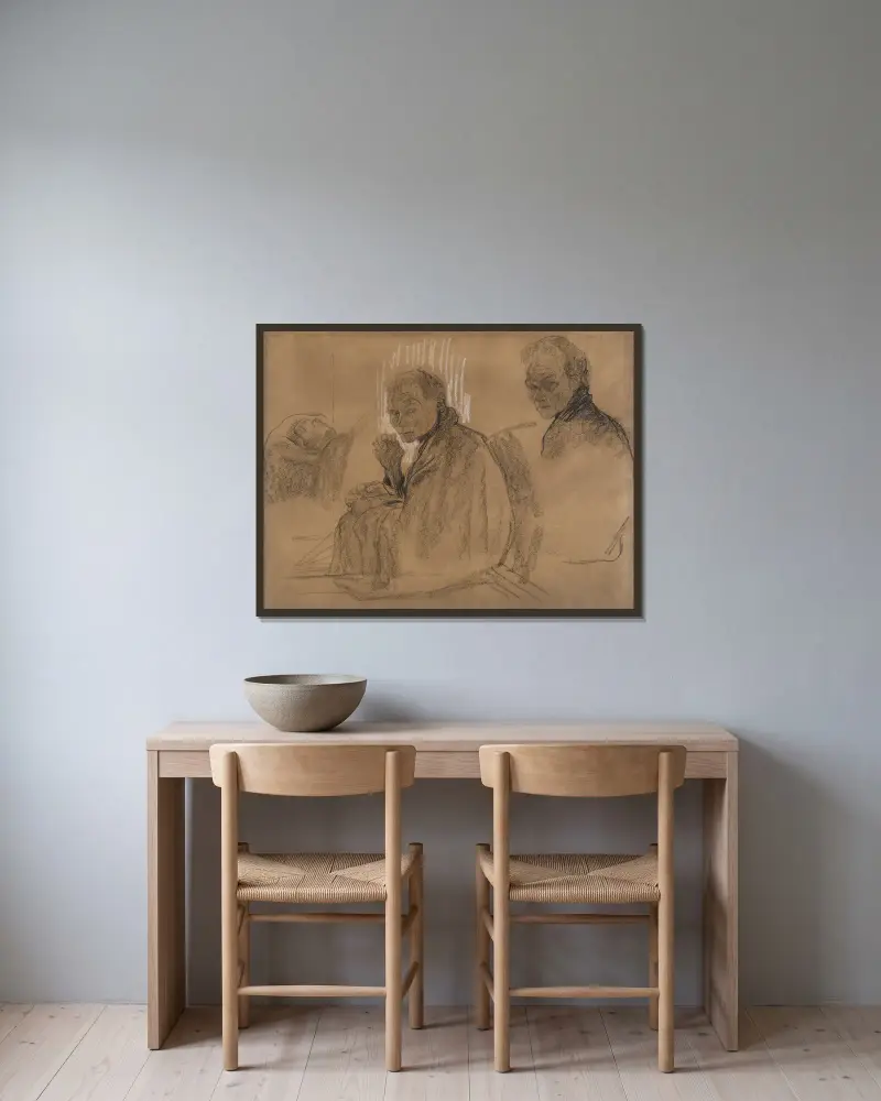 Prosebnice, Käthe Kollwitz v rámu na stěně
