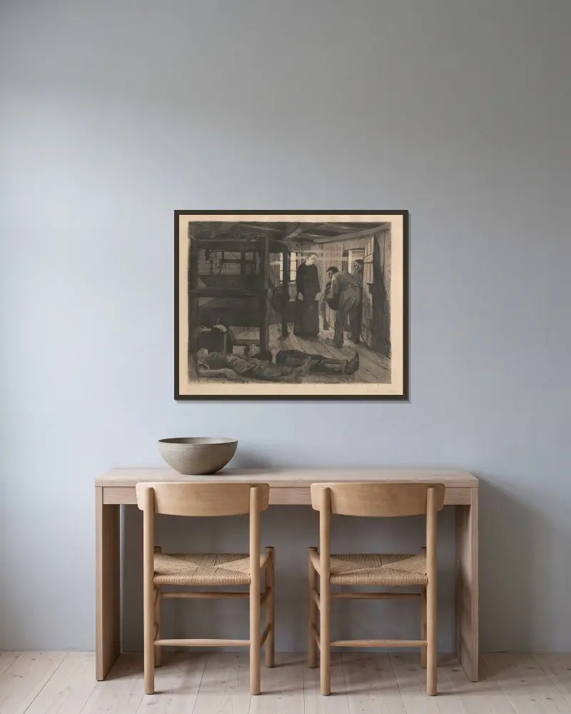 Ende av Käthe Kollwitz inramad på en vägg
