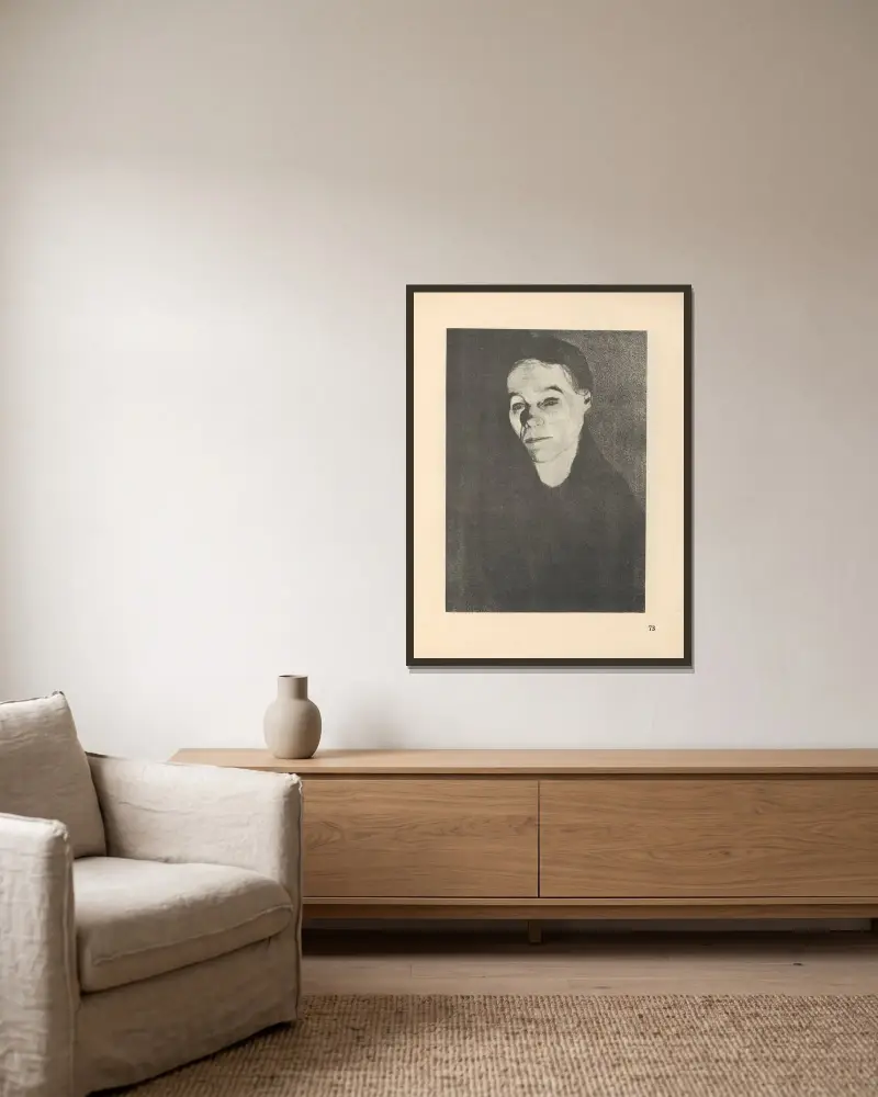 Frauen, 1925 – Nr. 4 von Käthe Kollwitz gerahmt an einer Wand