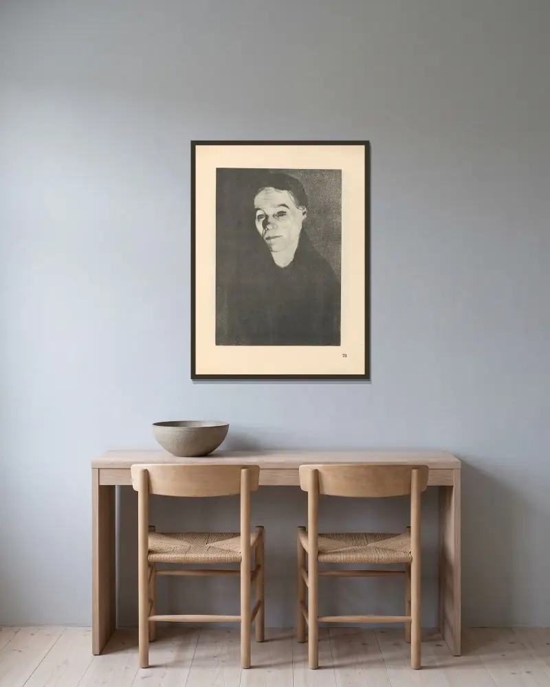 Frauen, 1925 – Nr. 4 von Käthe Kollwitz gerahmt an einer Wand