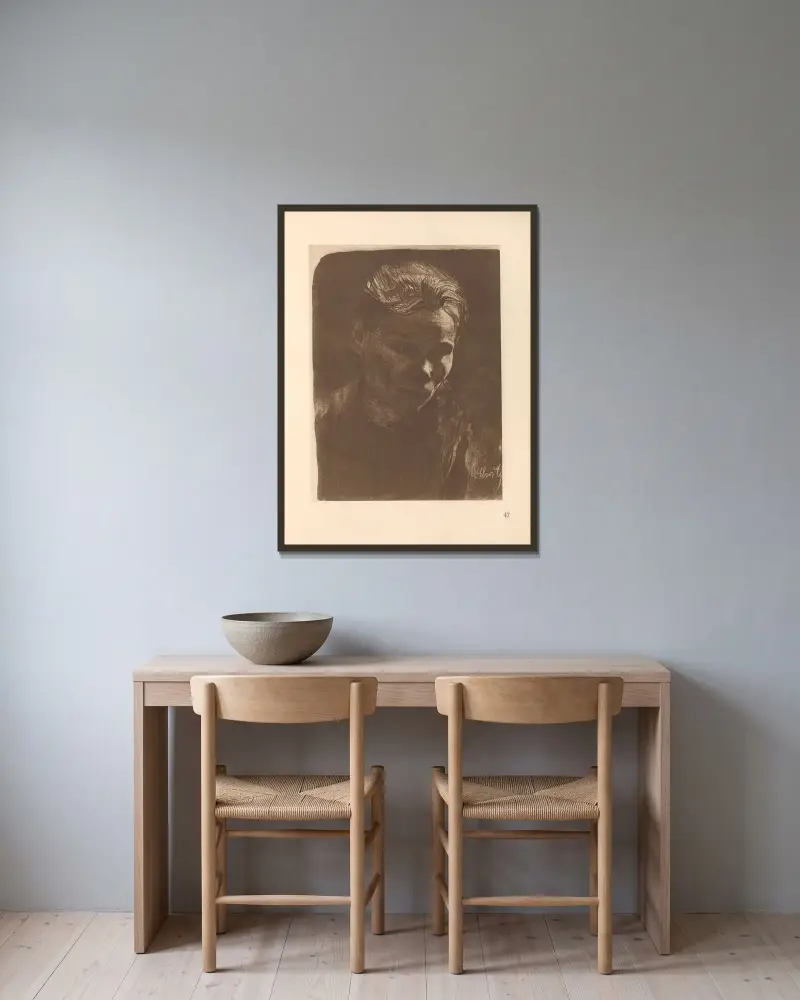 Frauen, 1925 – Nr. 6 von Käthe Kollwitz gerahmt an einer Wand