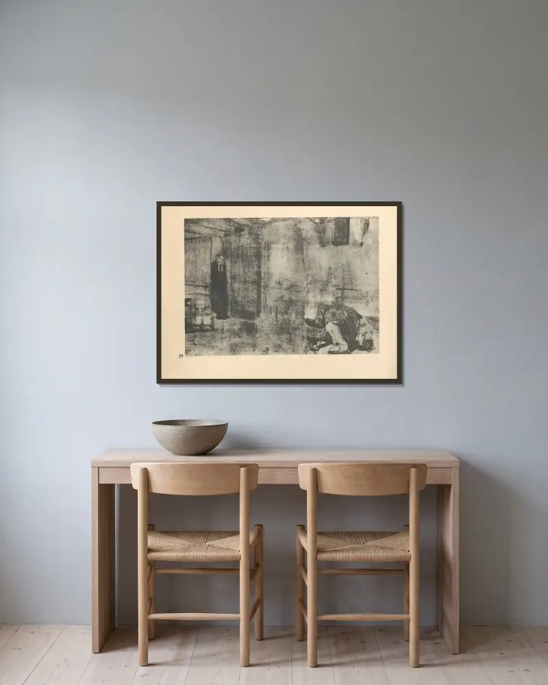 Germinal, 1925 – Nr. 1, Käthe Kollwitz w ramie na ścianie