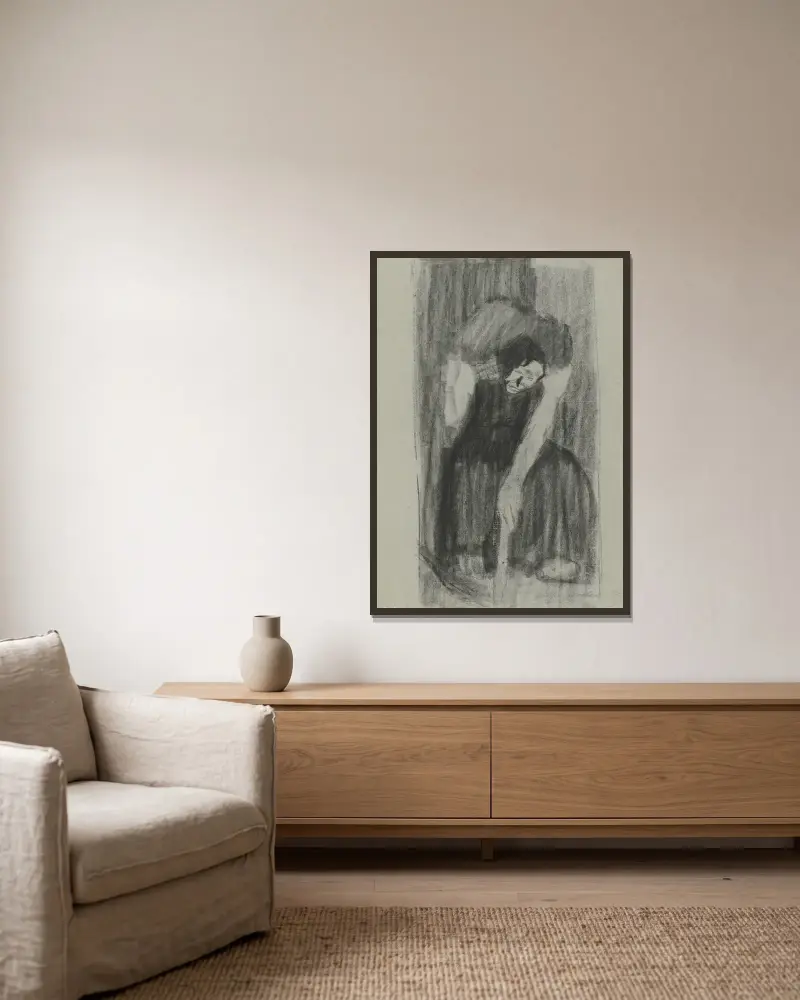 Inspiracja, 1905, Käthe Kollwitz w ramie na ścianie