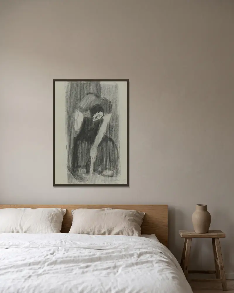 Inspiracja, 1905, Käthe Kollwitz w ramie na ścianie