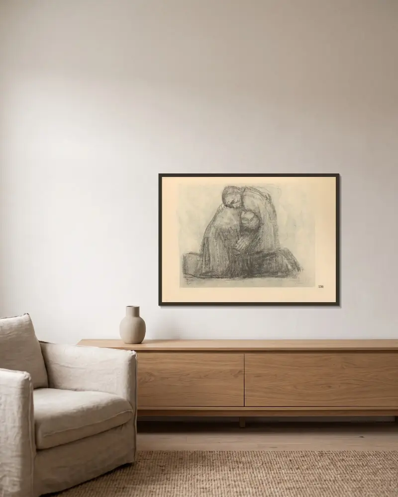 Wojna, 1925 – nr 11, Käthe Kollwitz w ramie na ścianie