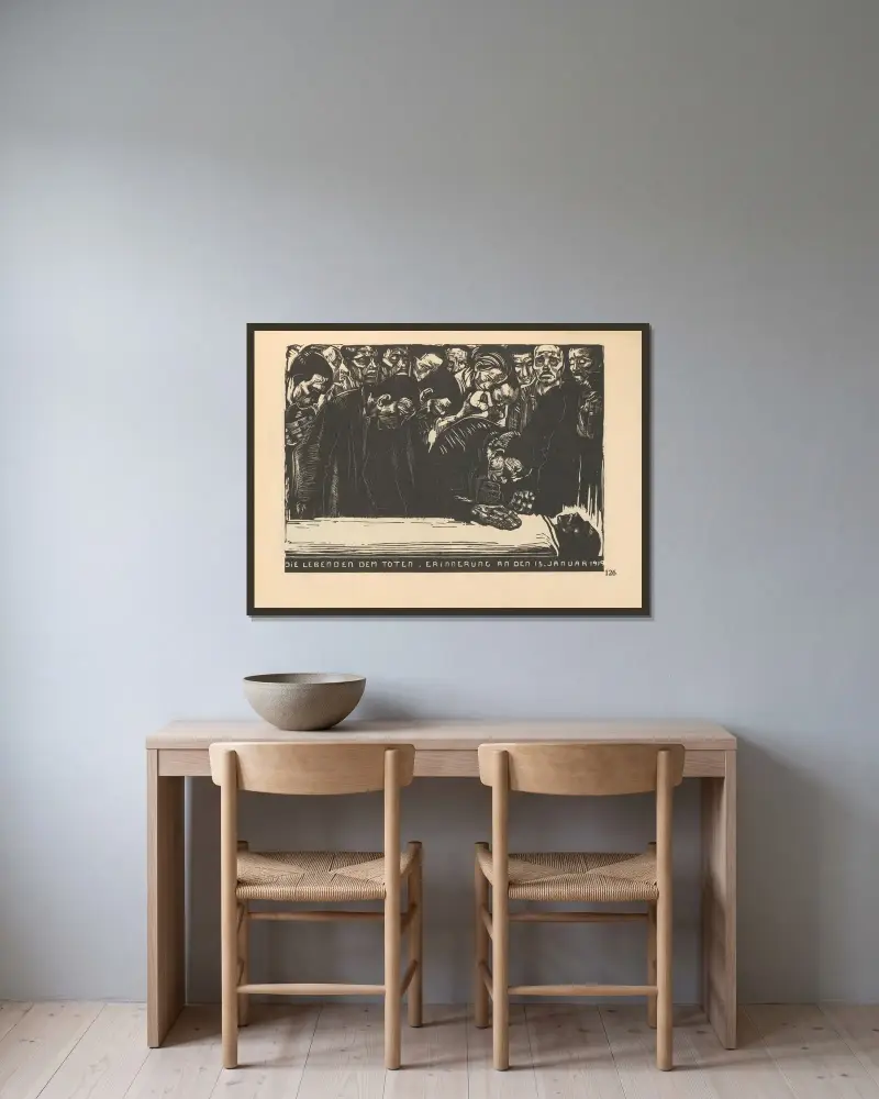 Liebknecht, 1925 – nr 3, Käthe Kollwitz w ramie na ścianie