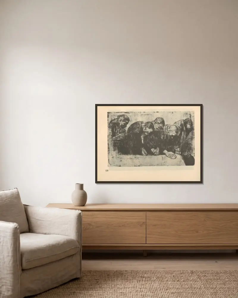 Liebknecht, 1925 – Nr. 4, Käthe Kollwitz w ramie na ścianie