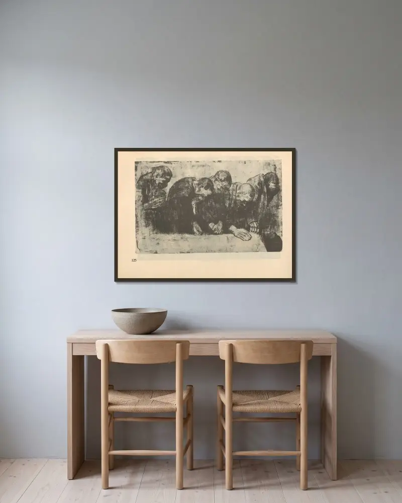 Liebknecht, 1925 – Nr. 4, Käthe Kollwitz w ramie na ścianie