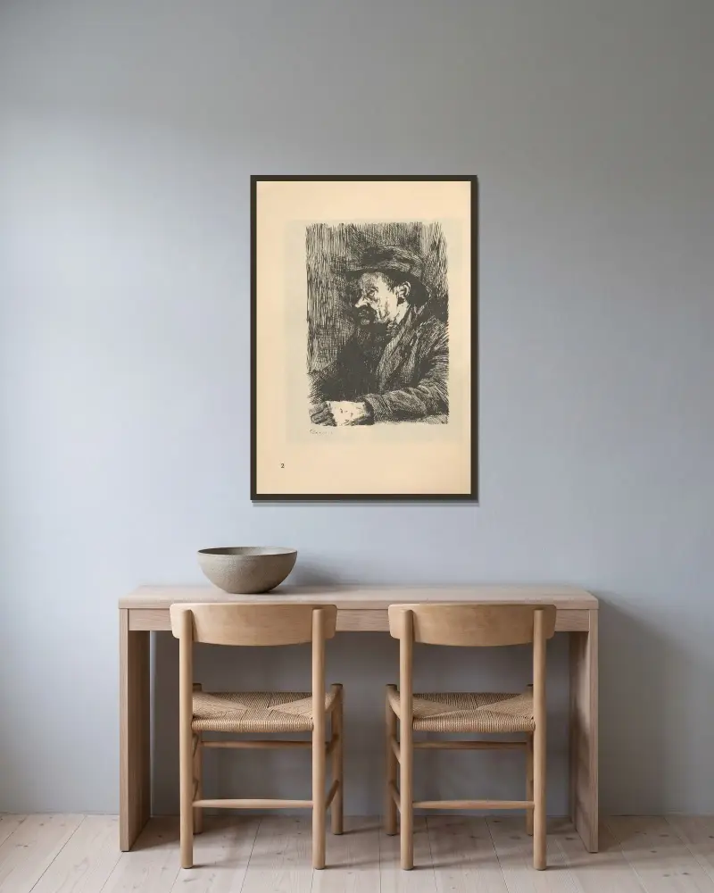 Studium, 1925 – Nr. 3, Käthe Kollwitz w ramie na ścianie