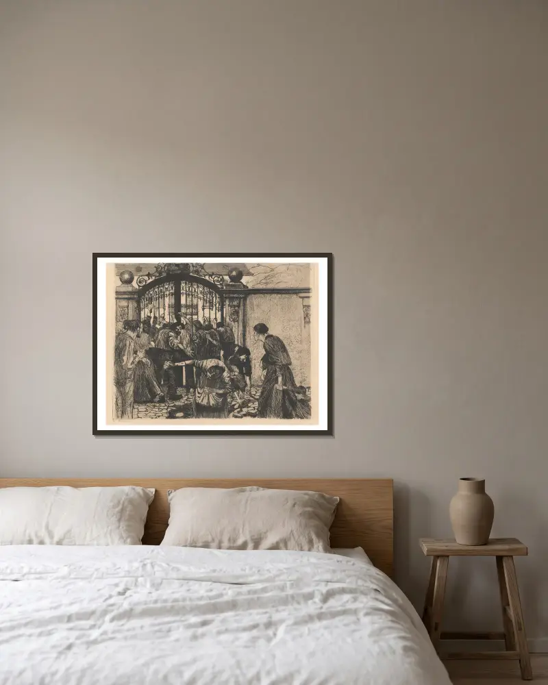 Sturm von Käthe Kollwitz gerahmt an einer Wand