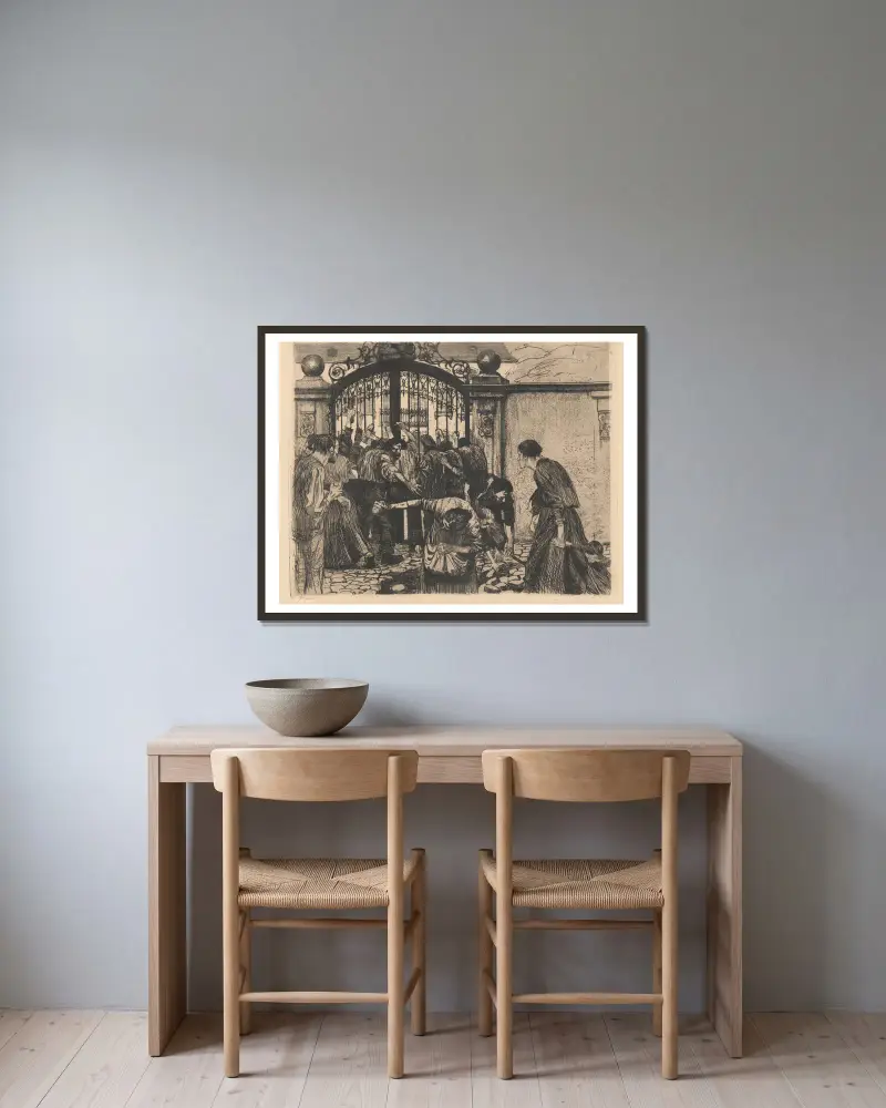 Sturm von Käthe Kollwitz gerahmt an einer Wand