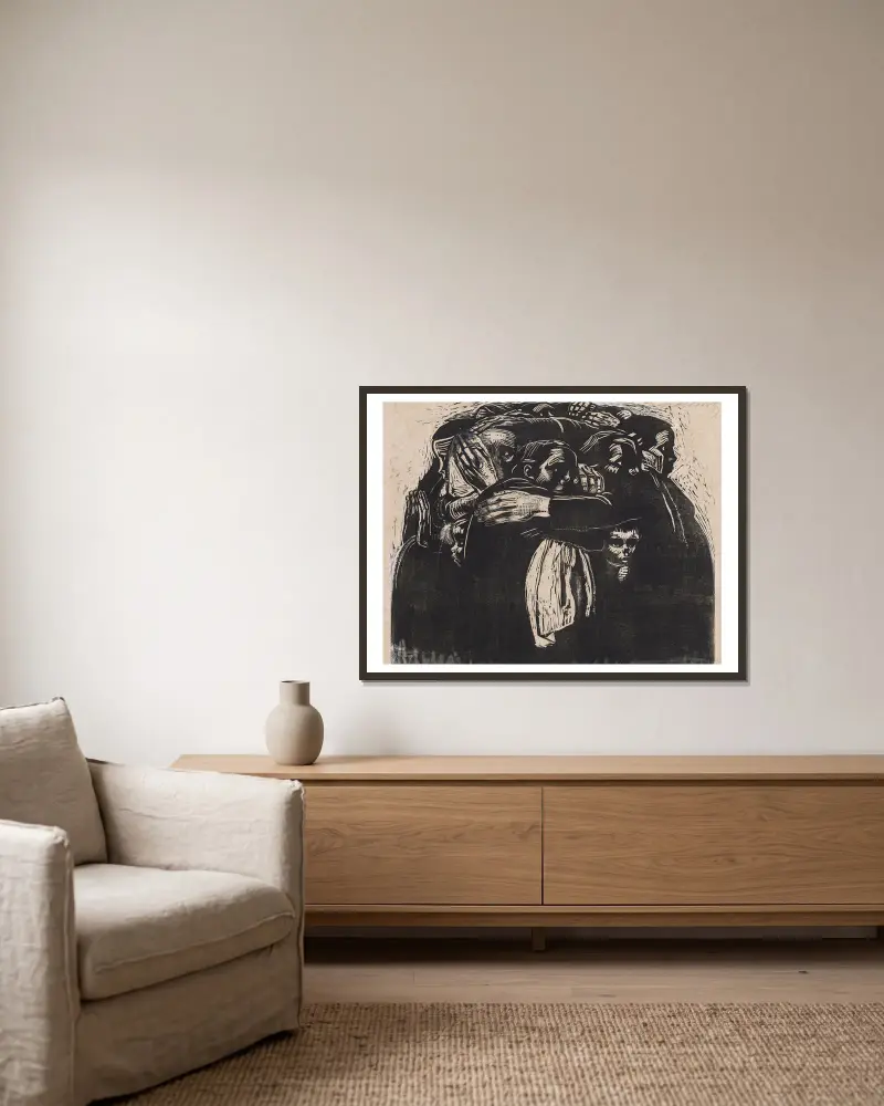 Matky, 1921, Käthe Kollwitz v rámu na stěně