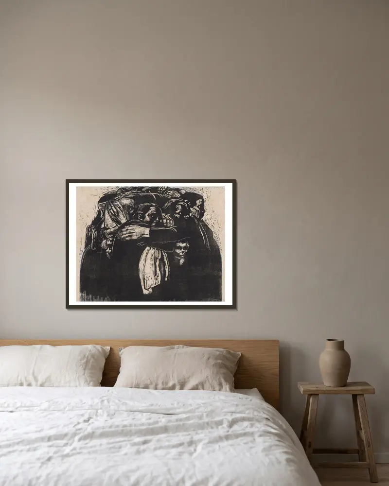 Matky, 1921, Käthe Kollwitz v rámu na stěně