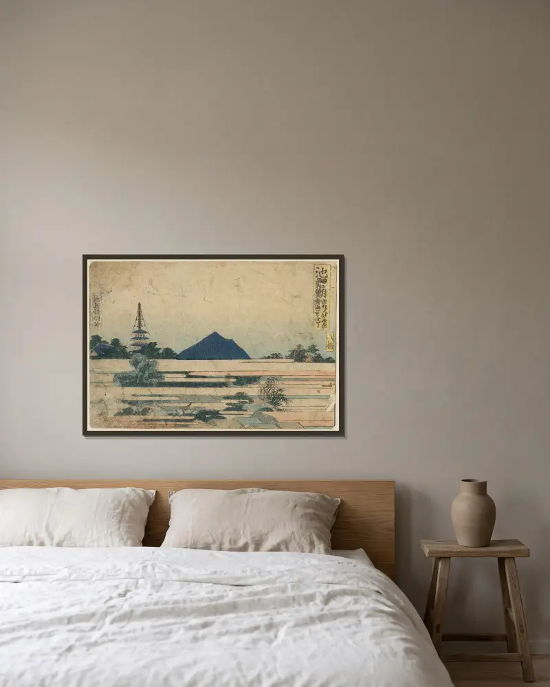 Čirjú, Katsushika Hokusai v rámu na stěně