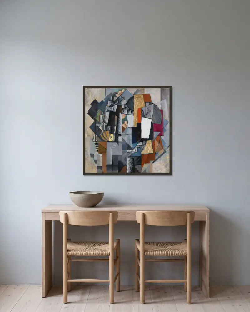 Bureau and Room, Kazimir Malevich w ramie na ścianie