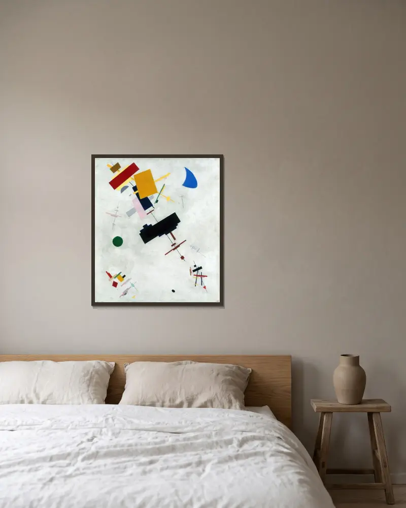Suprematism, Kazimir Malevich w ramie na ścianie