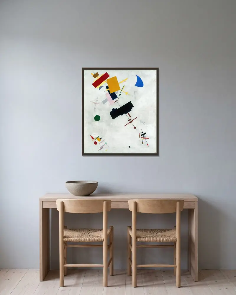 Suprematism, Kazimir Malevich w ramie na ścianie