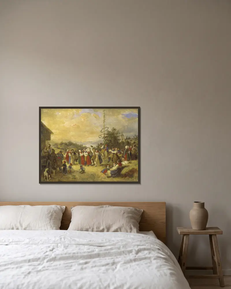 Mittsommernachtstanz in Rättvik von Kilian Zoll gerahmt an einer Wand