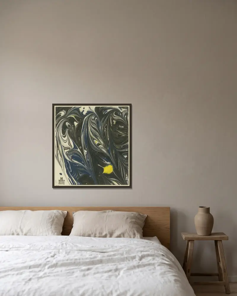 Marmorpapier, 1903 – nr 1 av Koloman Moser inramad på en vägg