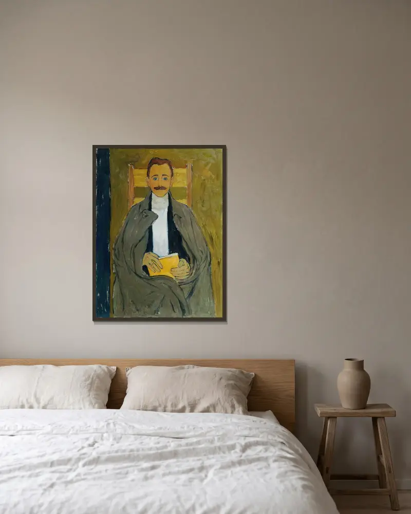 Rudolf Steindl, Schwager des Künstlers von Koloman Moser gerahmt an einer Wand