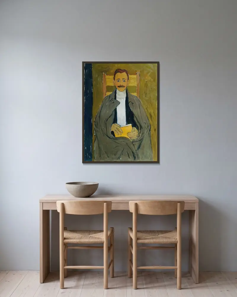Rudolf Steindl, Schwager des Künstlers von Koloman Moser gerahmt an einer Wand