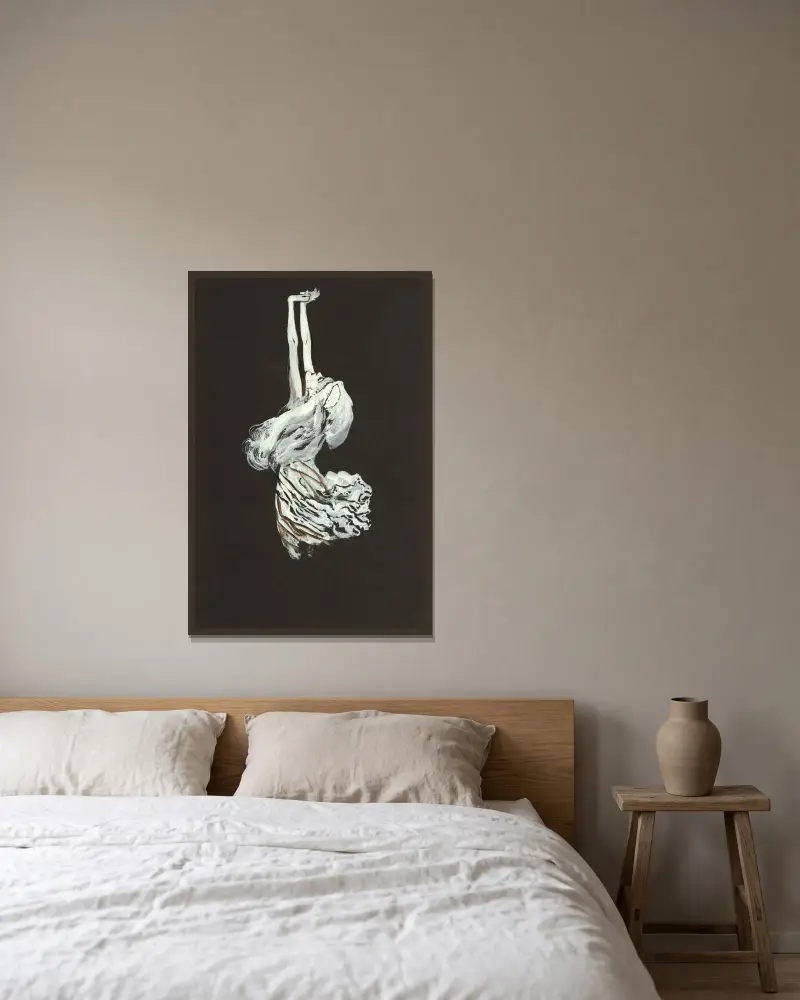 Tänzerin von Koloman Moser gerahmt an einer Wand