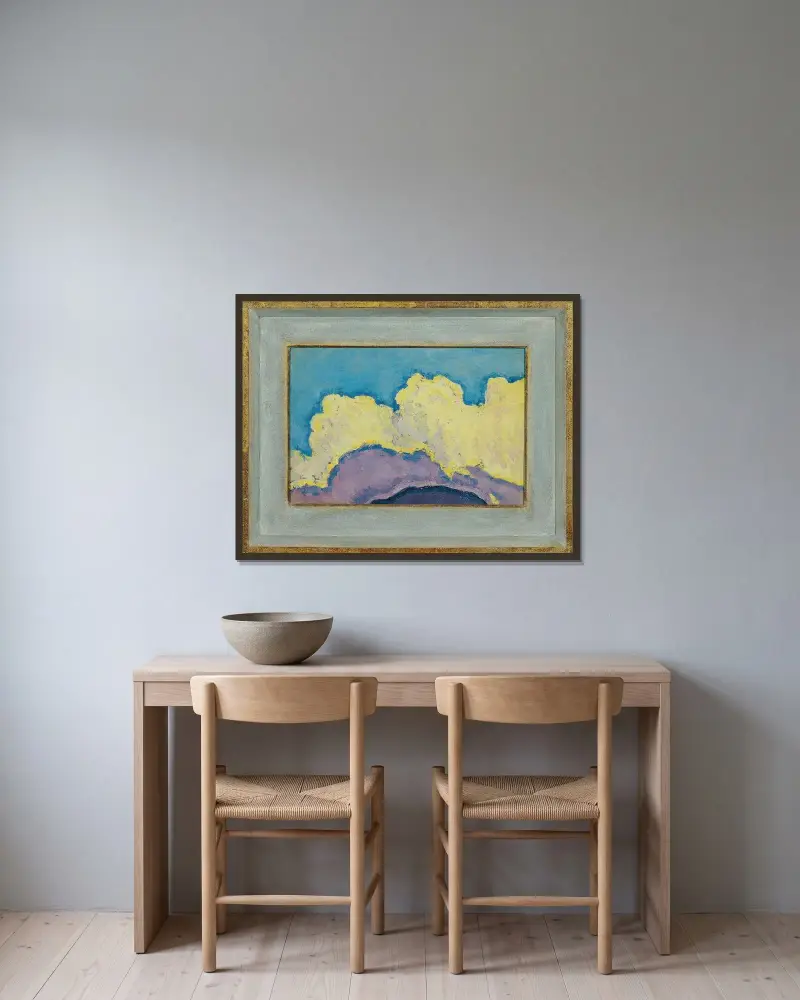 Studium chmur, Koloman Moser w ramie na ścianie