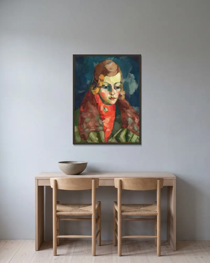 Dámský portrét, Konrad Mägi v rámu na stěně