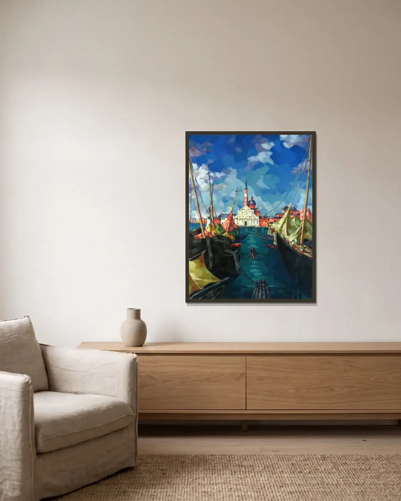 Venedig von Konrad Mägi gerahmt an einer Wand