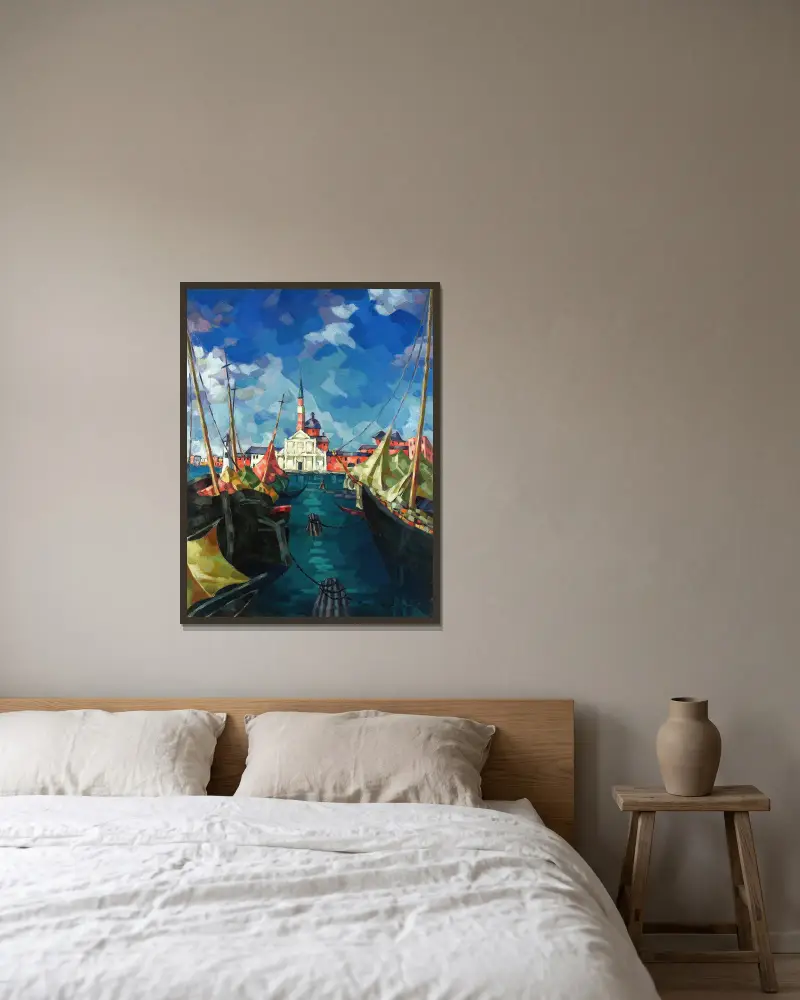 Venedig von Konrad Mägi gerahmt an einer Wand