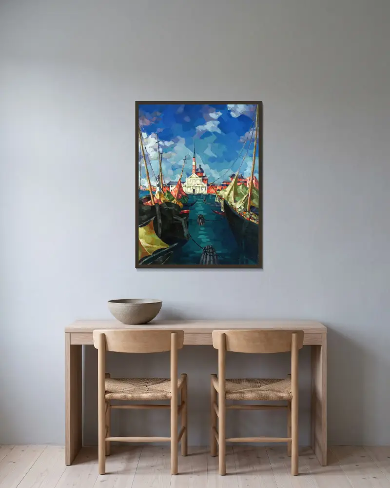 Venedig von Konrad Mägi gerahmt an einer Wand