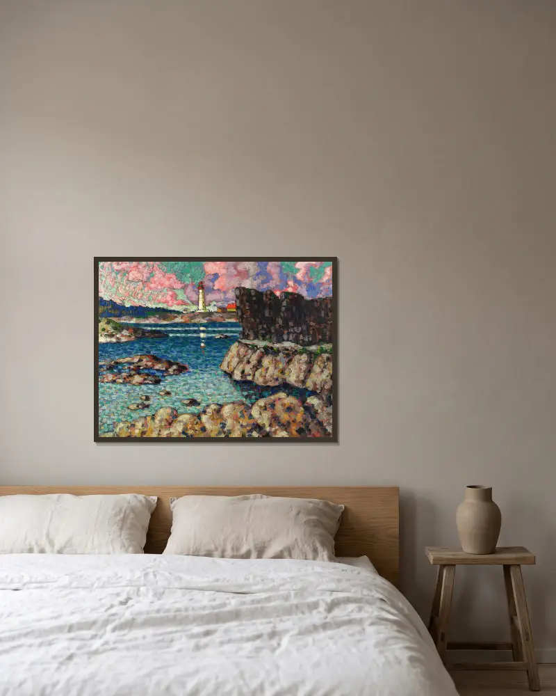 Landschaft von Vilsandi von Konrad Mägi gerahmt an einer Wand