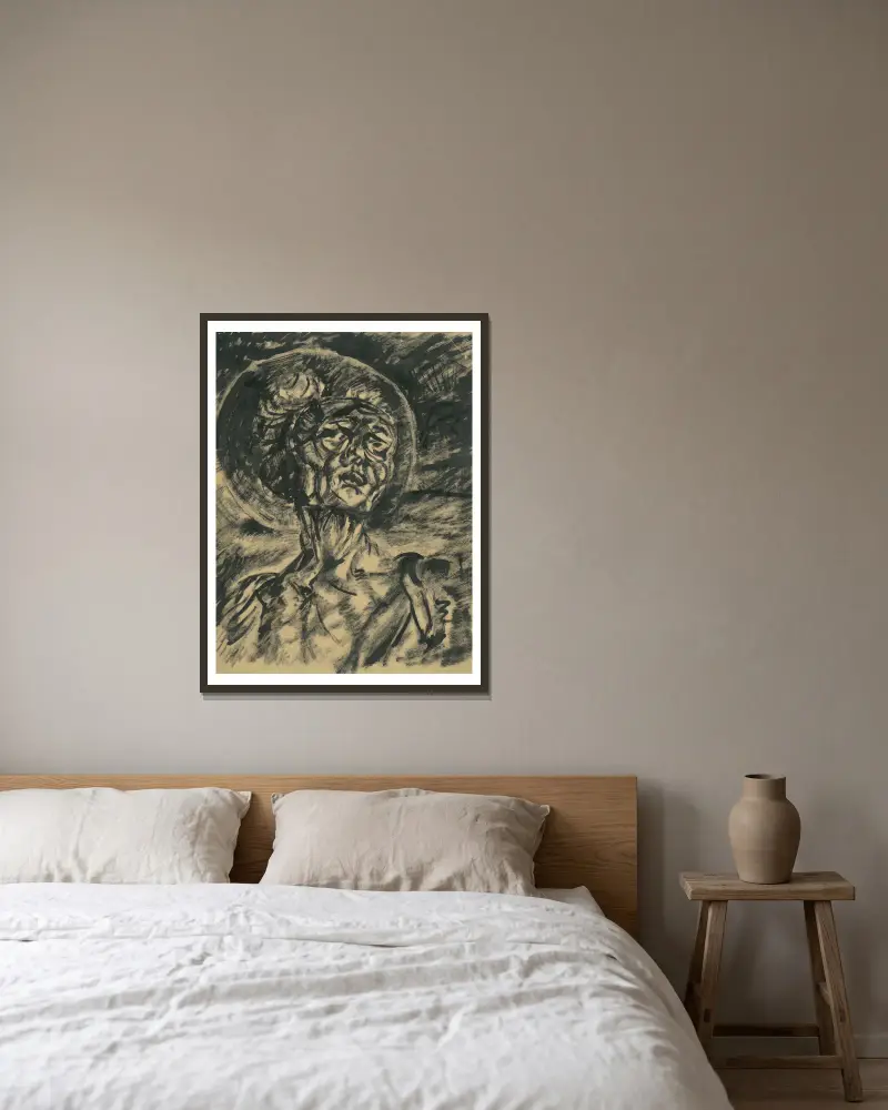 Schmerz von Konštantín Bauer gerahmt an einer Wand
