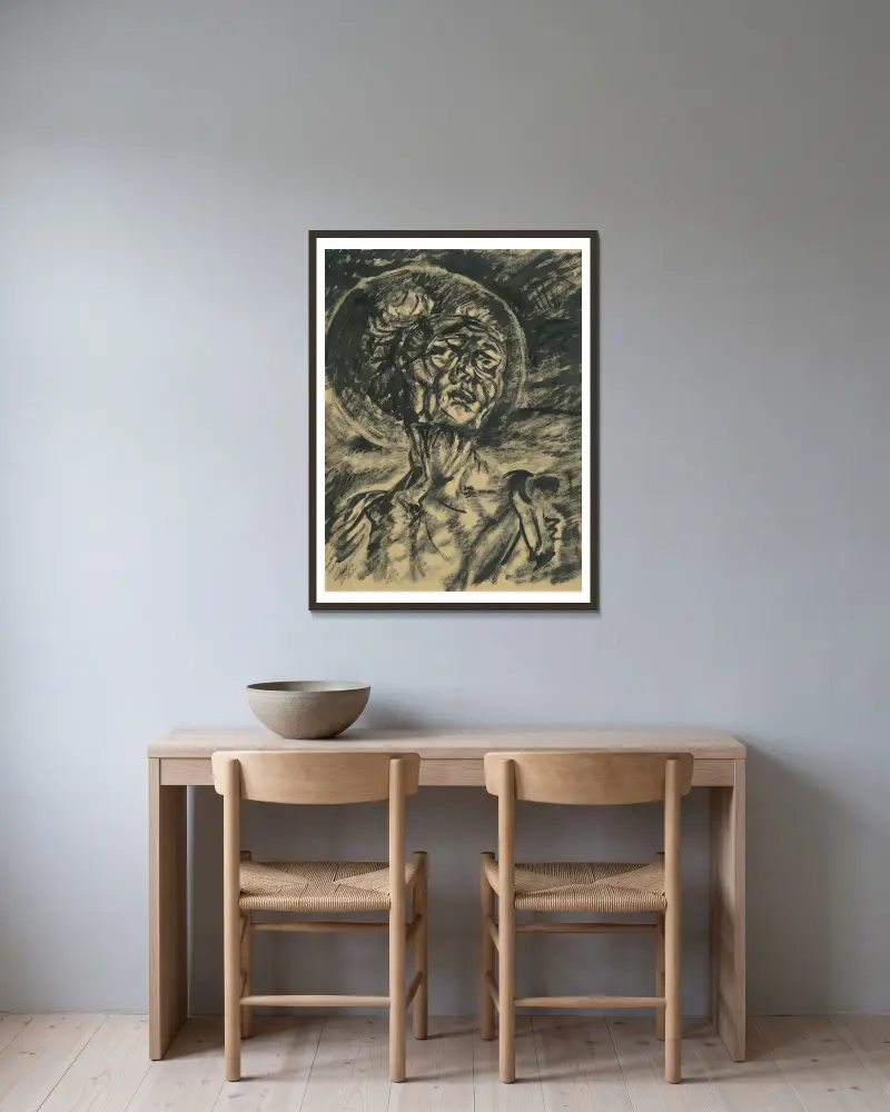 Schmerz von Konštantín Bauer gerahmt an einer Wand