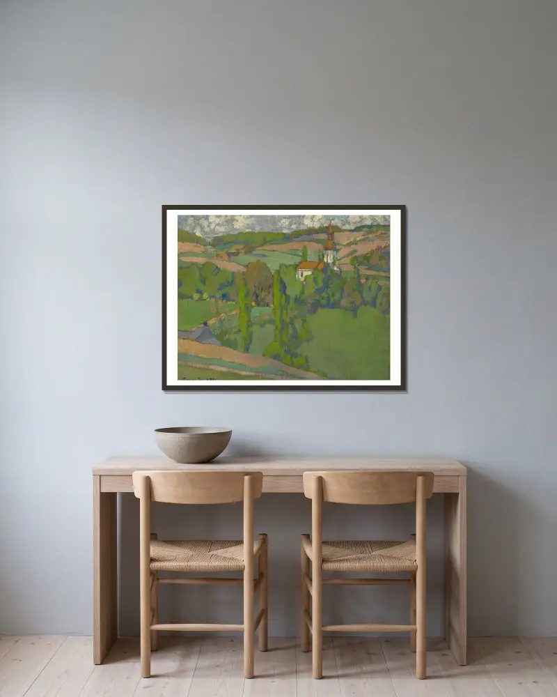 Am Kalvarienberg in Košice von Konštantín Bauer gerahmt an einer Wand