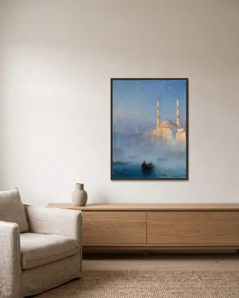 Constantinople av Ivan Konstantinovich Aivazovsky inramad på en vägg