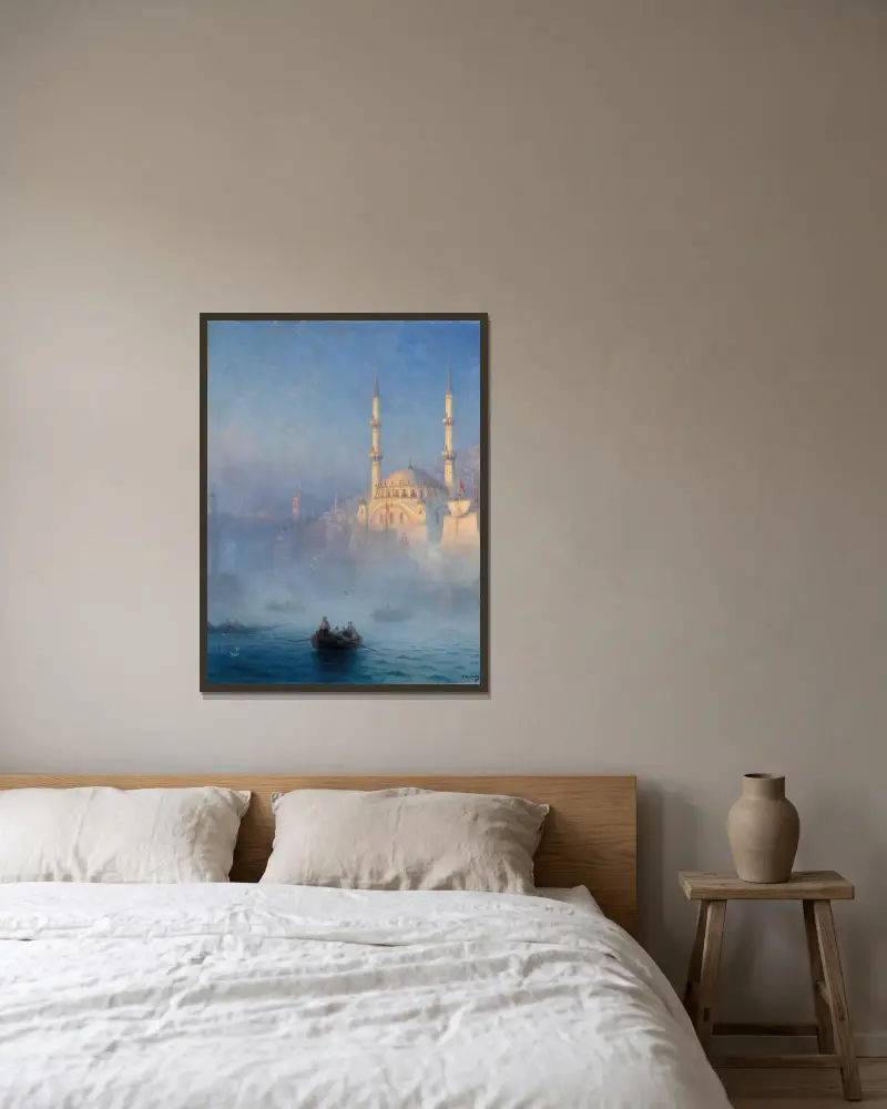 Constantinople av Ivan Konstantinovich Aivazovsky inramad på en vägg