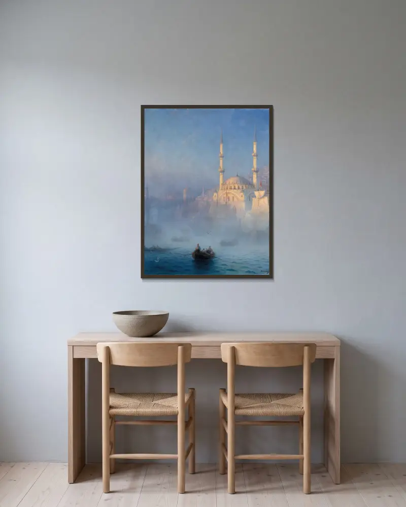 Constantinople av Ivan Konstantinovich Aivazovsky inramad på en vägg