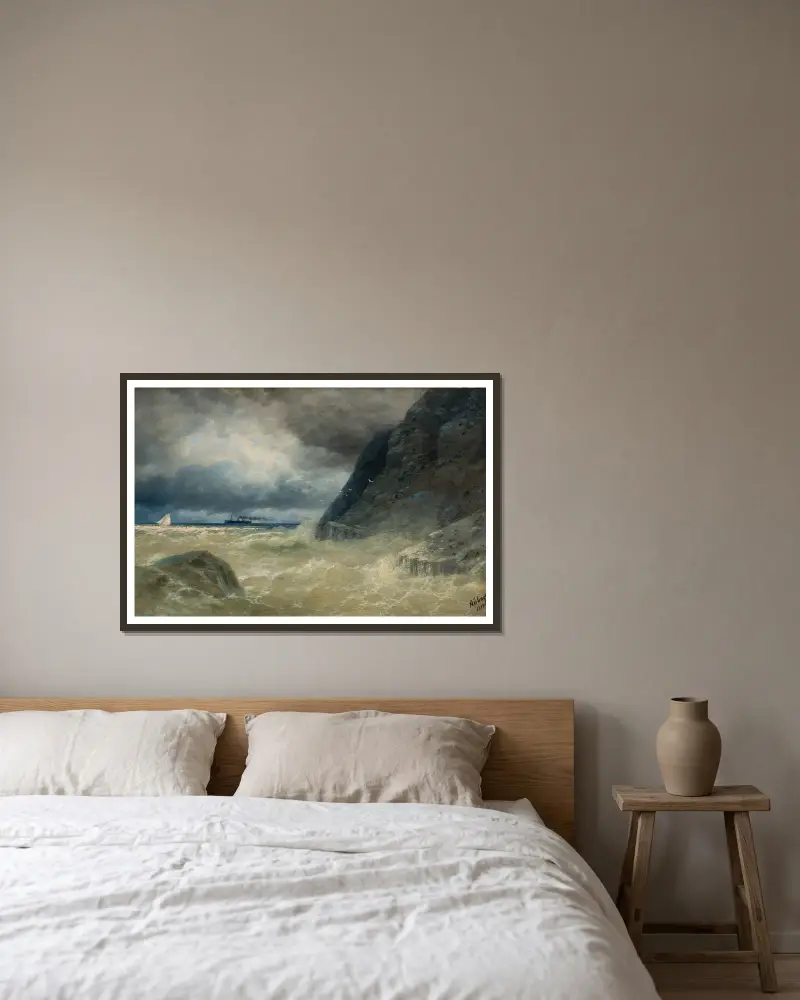 Moře, Ivan Konstantinovich Aivazovsky v rámu na stěně